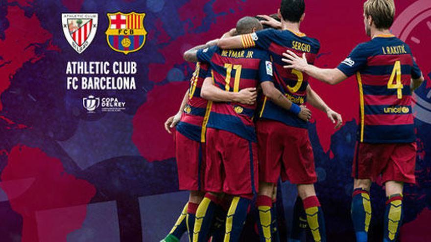 Imagen promocional del partido contra el Athletic en la web del Barcelona.