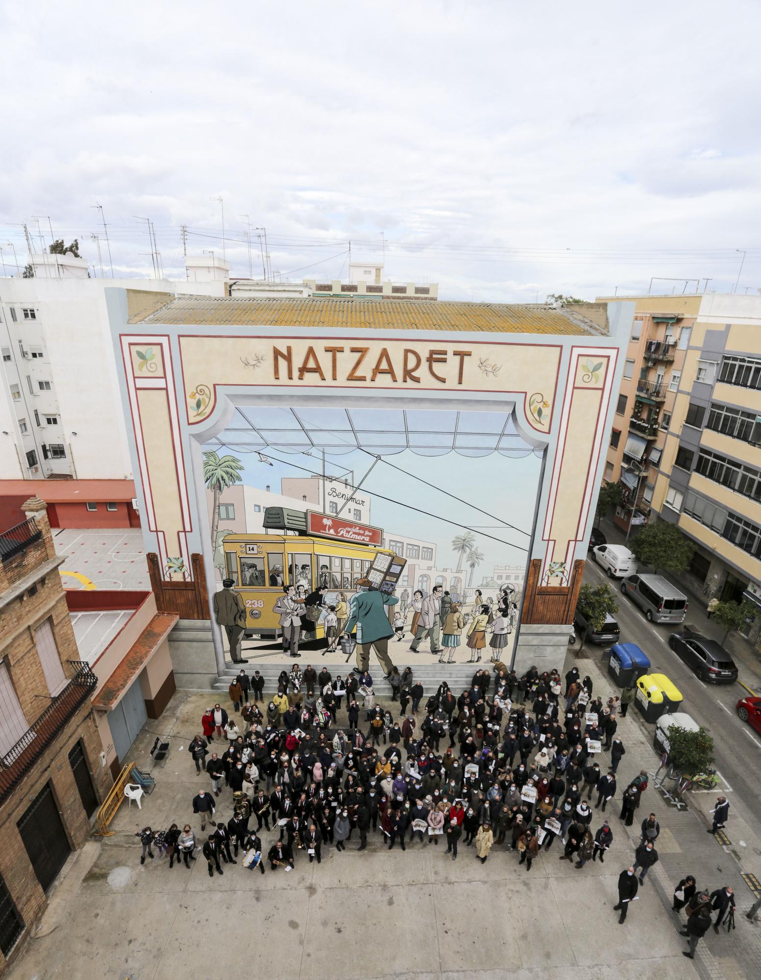 Así es el mural costumbrista de Paco Roca y Martín Forés en Natzaret