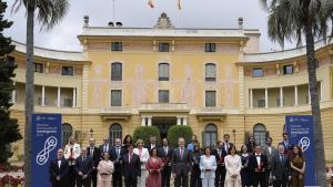 El Rey Felipe VI este lunes en el Palacio de Pedralbes de Barcelona.