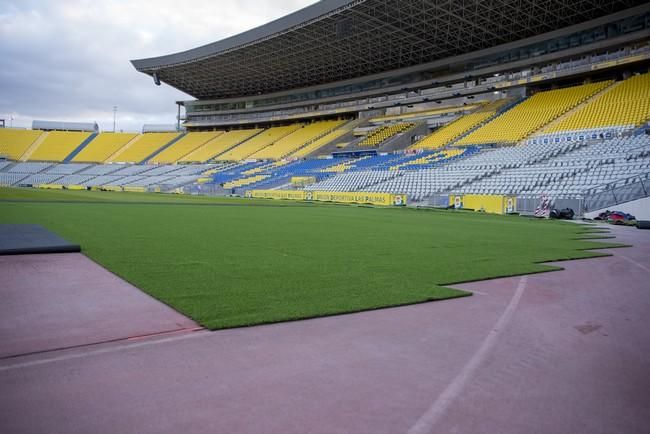 Siguen las obras en el Estadio de Gran Canaria