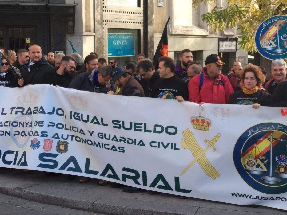 Imagen de la concentración de Jusapol en Madrid.