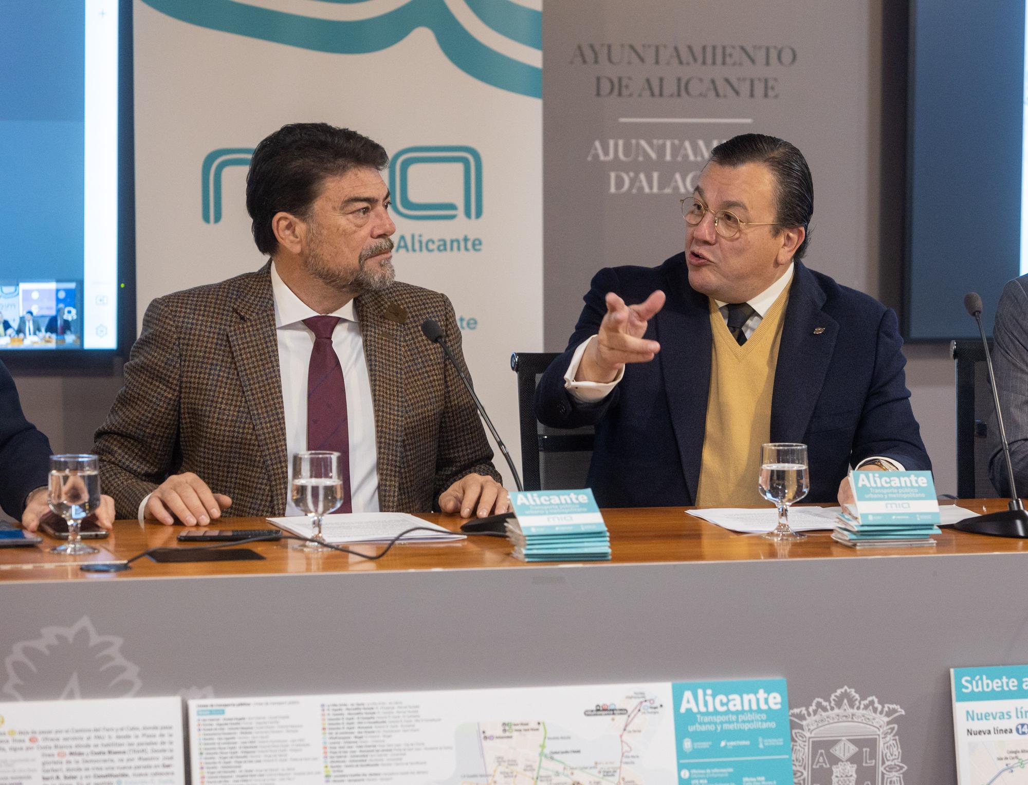 Presentación nuevas líneas de autobús en Alicante