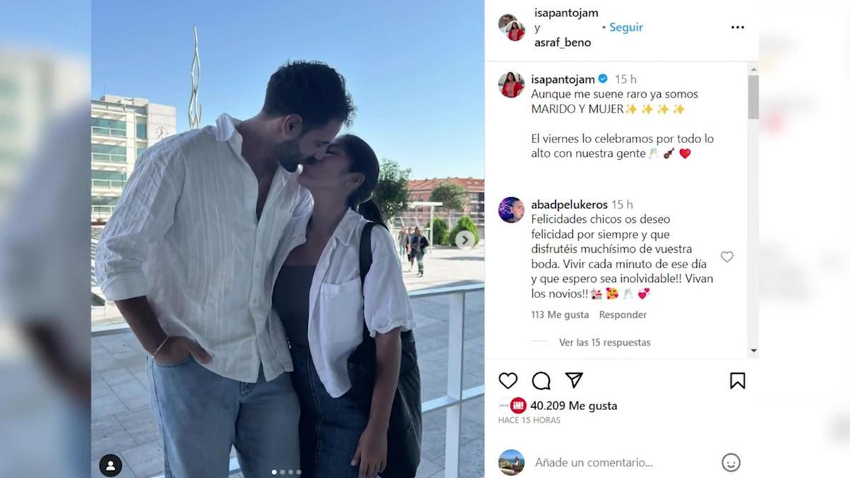 Isa Pantoja y Asraf Beno ya son marido y mujer