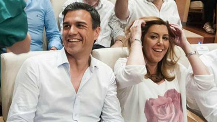 El reencuentro entre Pedro Sánchez y Susana Díaz