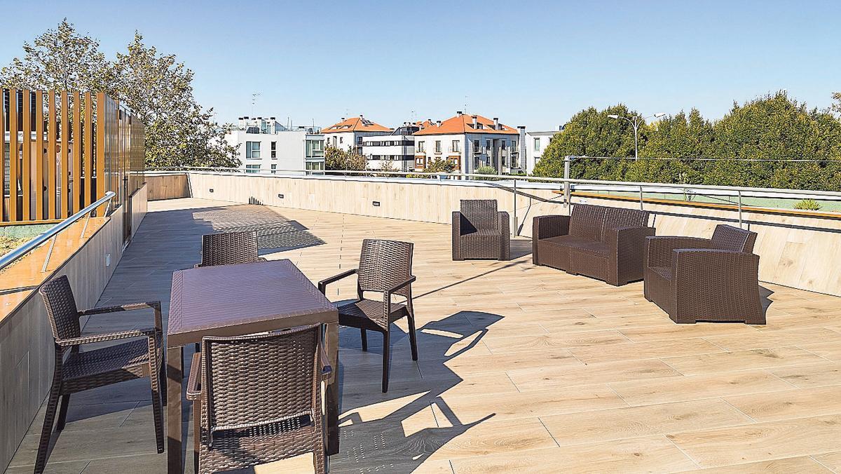 La terraza de la nueva residencia.