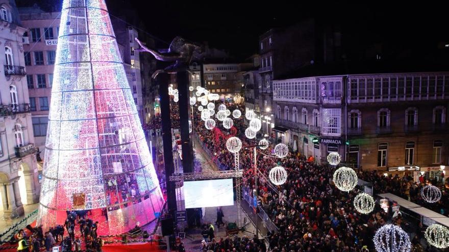 Navidad 2018 en Vigo: Así se ve el alumbrado desde primera línea