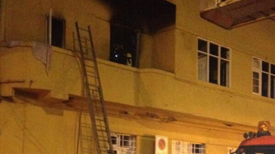 Vivienda afectada por el incendio