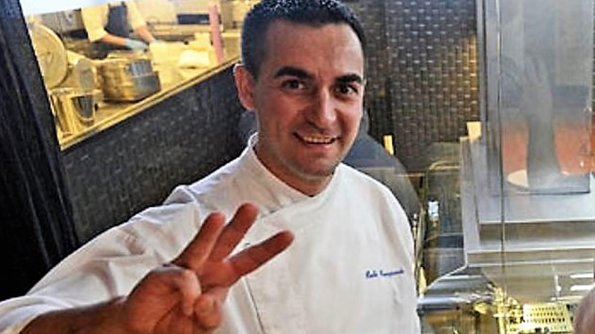 Paolo Casagrande, chef de Lasarte, con tres estrellas Michelin.