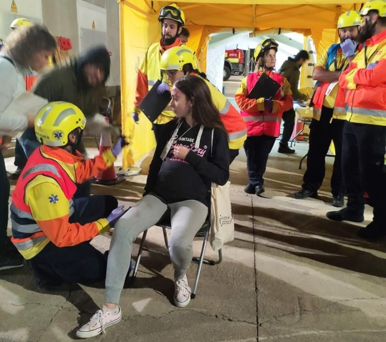 Simulacre d'emergències al túnel del Pertús