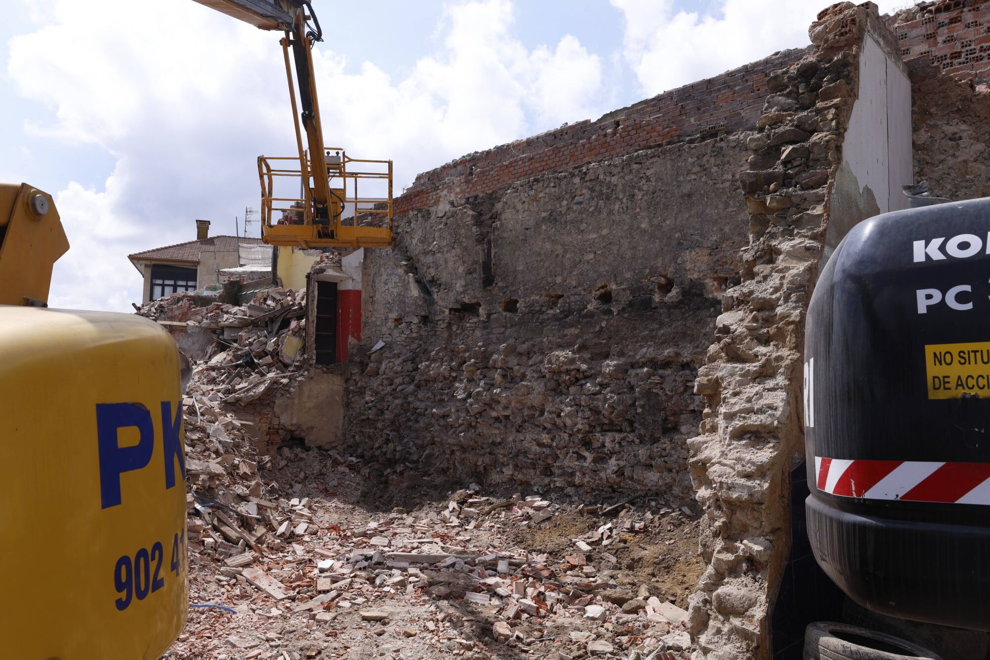 En imágenes: Las obras de la muralla de Avilés avanzan