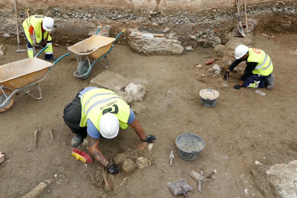 Restos arqueológicos hallados bajo los suelos de los cines Astoria