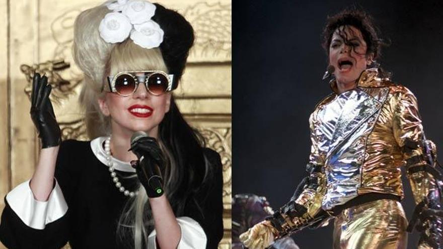 Lady Gaga y el fallecido Michael Jackson.