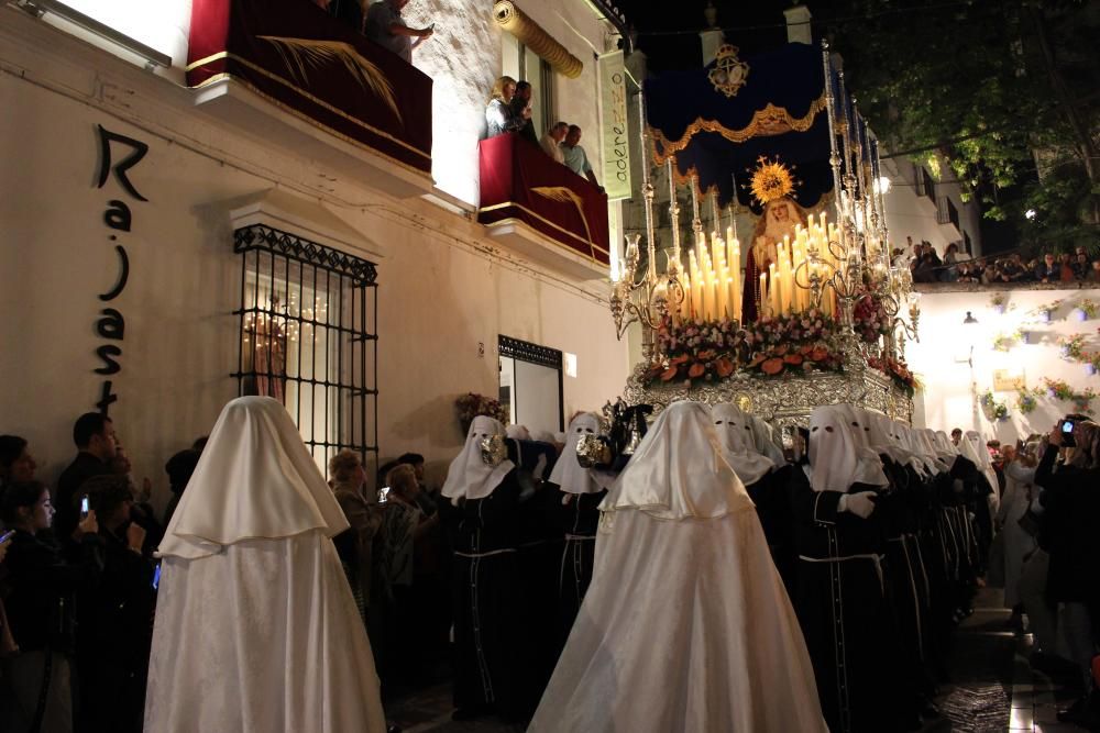 Salida de la cofradía de Santa Marta, el Martes Santo en Marbella.