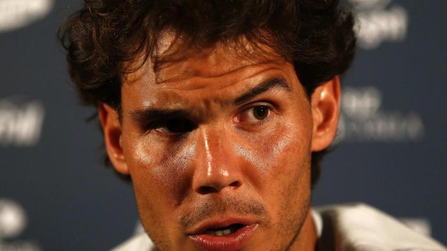 Nadal en la rueda de prensa que ha dado en Río.