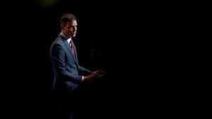 El presidente del Gobierno, Pedro Sánchez, durante su conferencia en Casa de América