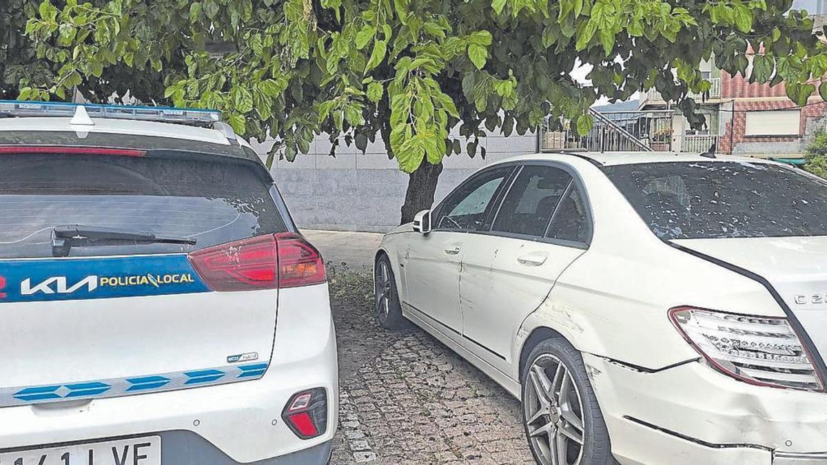 La imagen del coche Mercedes de Rodeira