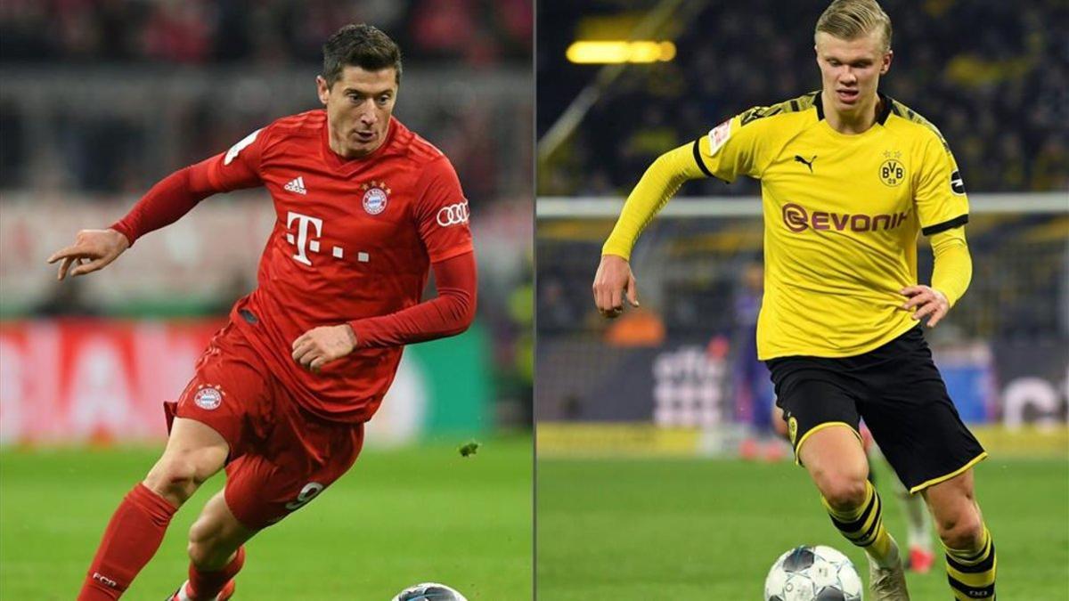Haaland y Lewandowski serán protagonistas en el Dortmund-Bayern