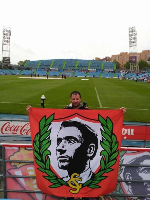 La afición sportinguista en Getafe