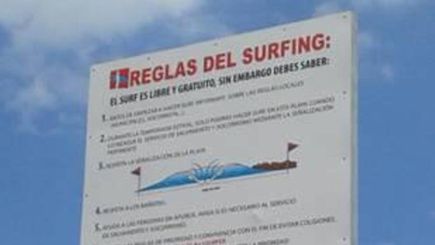 Nuevos carteles para la práctica del surf