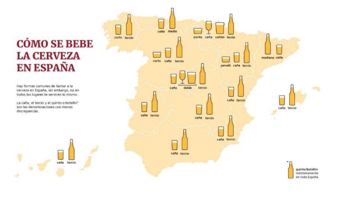 Mapa denominaciones cerveza en España