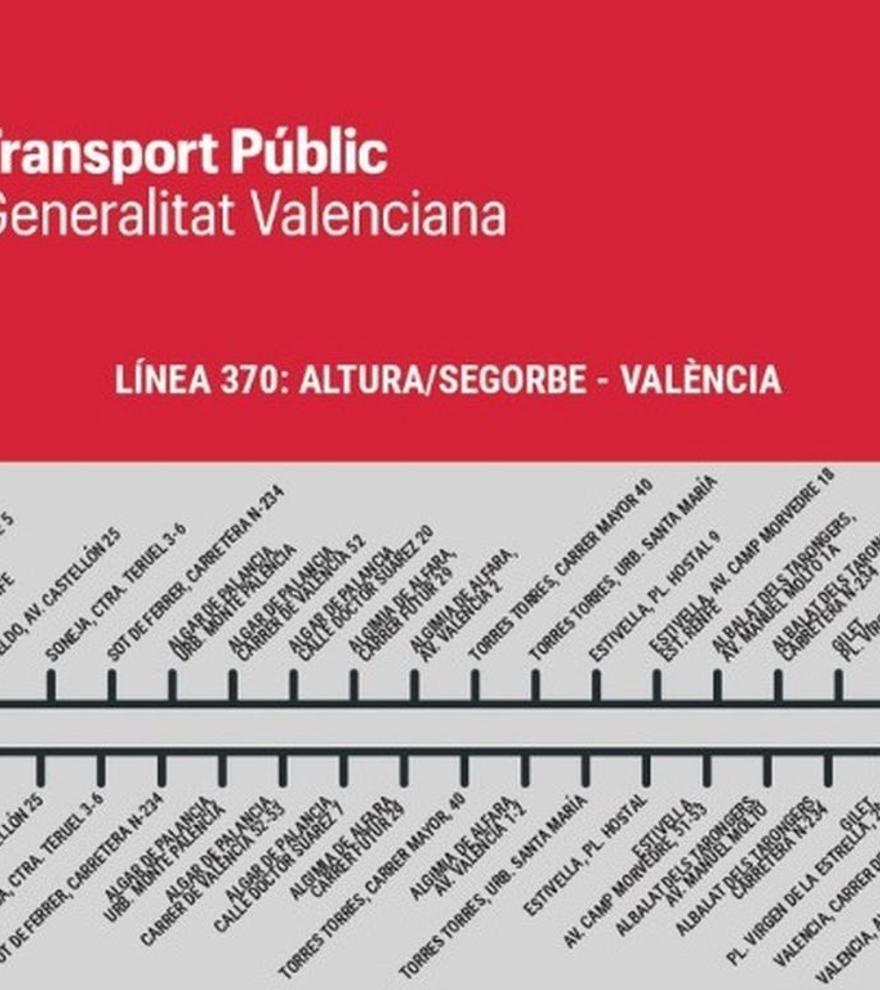 Altura plantea mejoras en la línea de autobús a Valencia