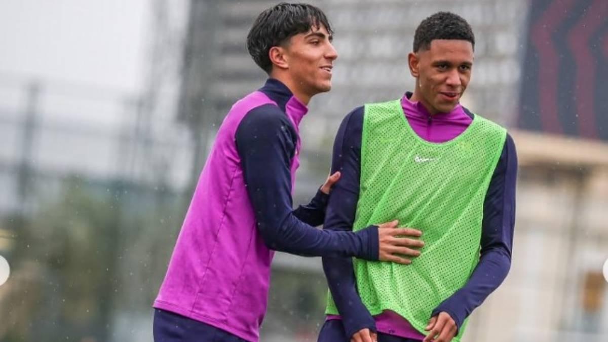 Onstein, en una imagen del entrenamiento del Barça Atlètic