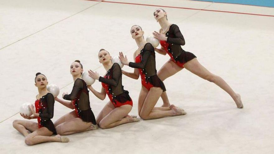 La Corredoria y Adagio ganan la Copa de Asturias de conjuntos cadete y juvenil de gimnasia rítmica