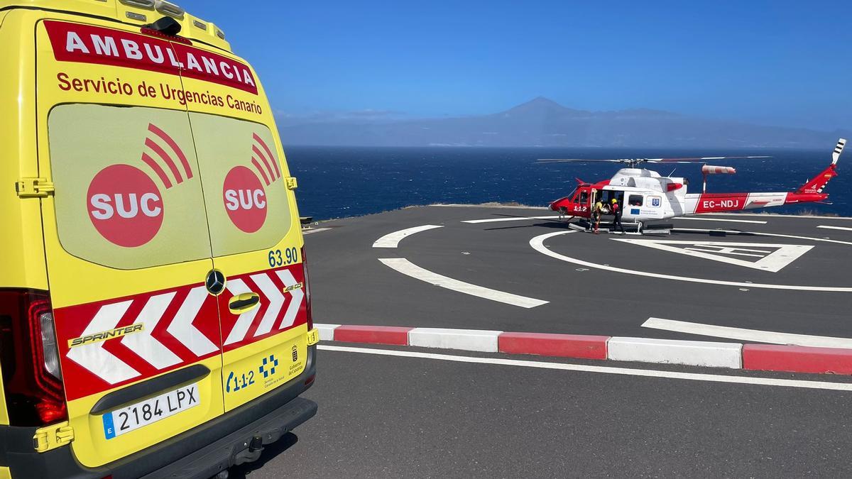 Rescatan a un senderista tras sufrir una caída en La Gomera