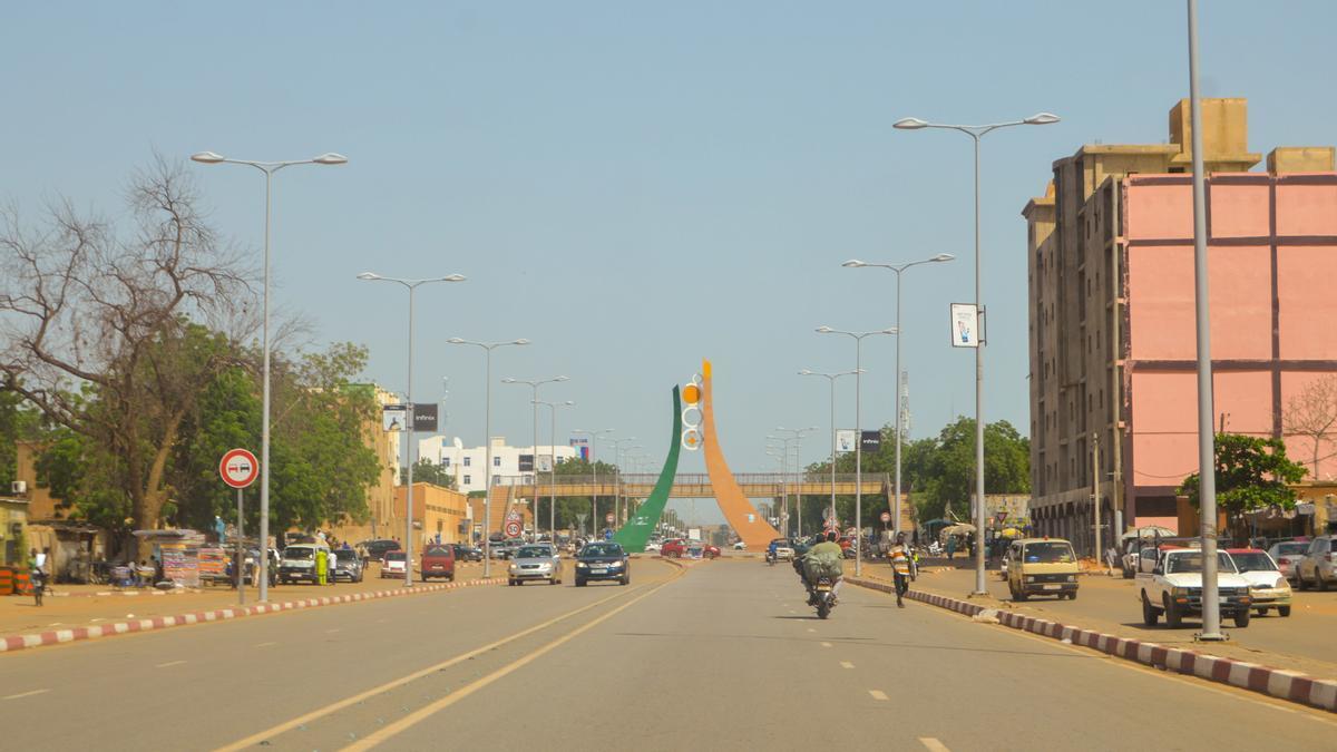 Una calle en la capital de Níger, Niamey.