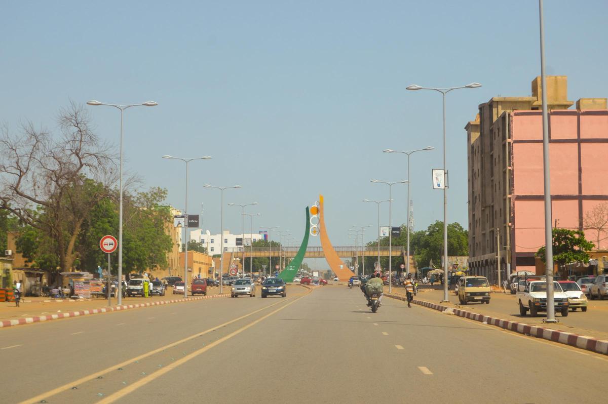 Una calle en la capital de Níger, Niamey.