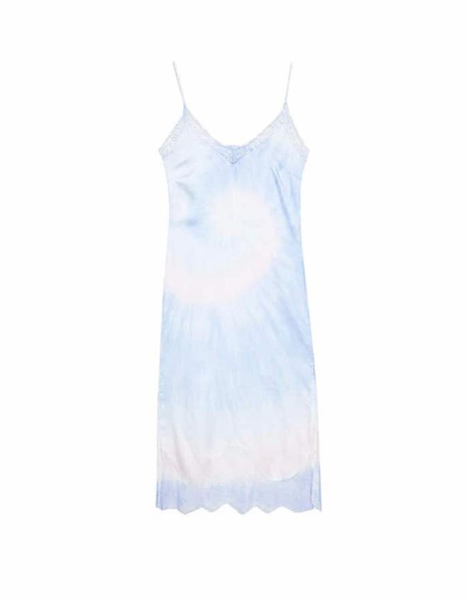 Vestido 'tie-dye' lencero, de Stradivarius