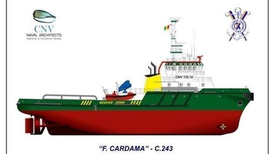Imagen prototipo de la embarcación. // Cardama