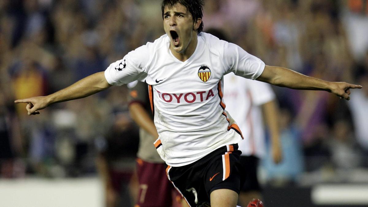 Primer gol del delantero asturiano en la Champions League en un Valencia – Roma en la segunda jornada de la fase de grupos 2005-06.