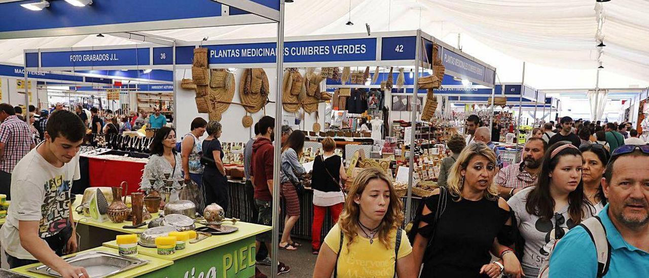 Grupos de visitantes en la Feria de Muestras el año pasado.