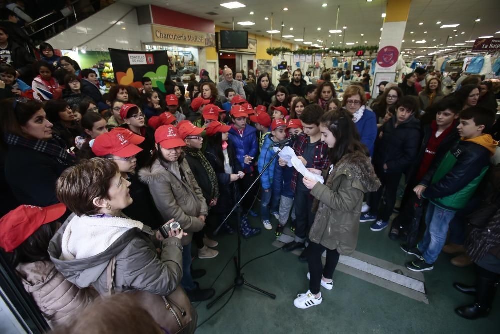 Versos de Rosalía en el mercado de O Calvario