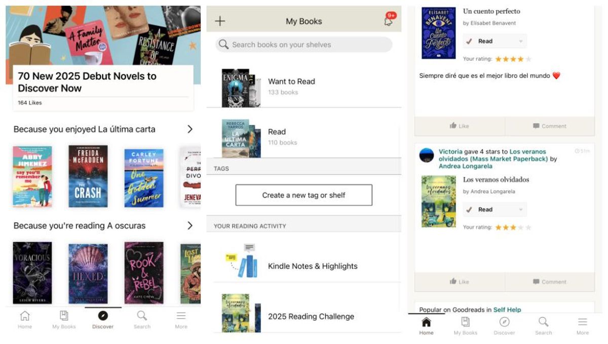 La aplicación de Goodreads La aplicación de Goodreads