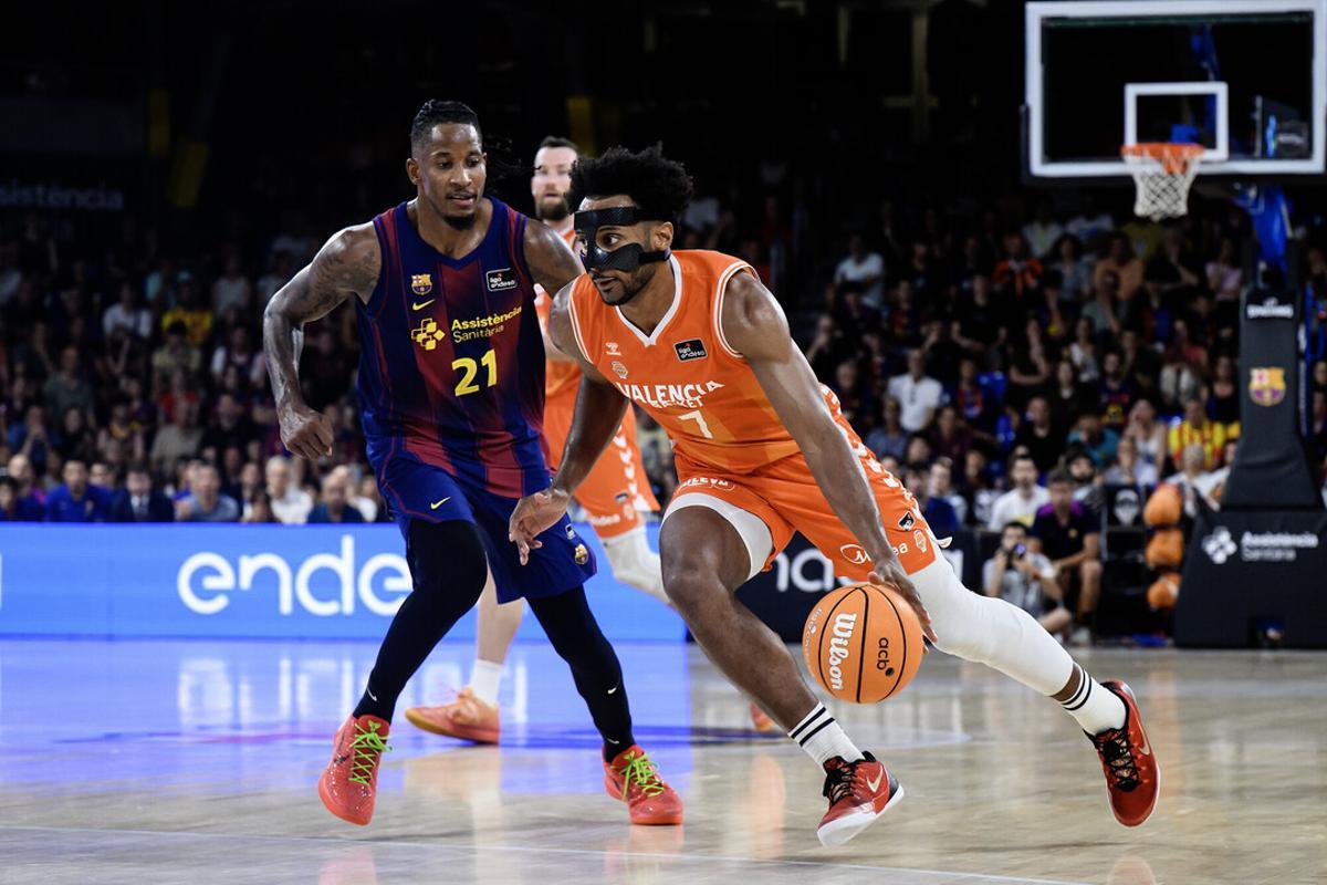 Braxton Key, en uno de los partidos de la final de la Liga Endesa en Barcelona.