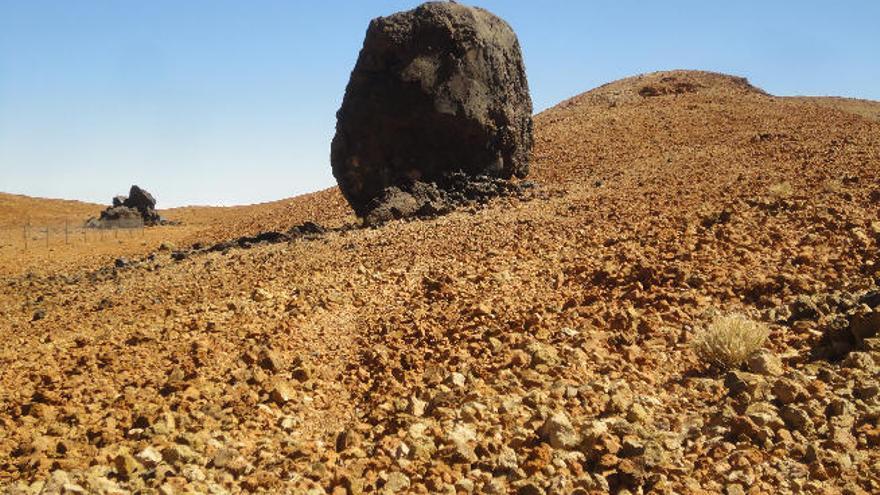 Zona en la que el senderista se accidentó, cerca del Refugio de Altavista, en el Parque Nacional del Teide (Tenerife).