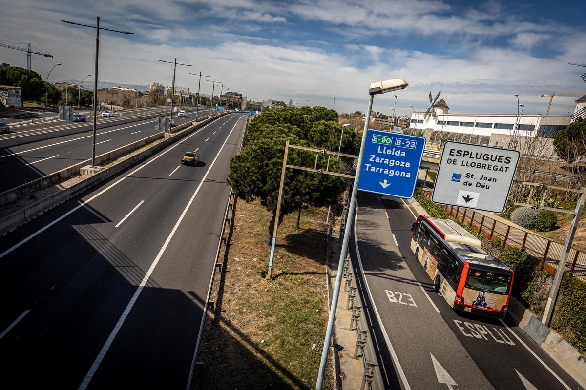 La entrada a Barcelona, por la B-23