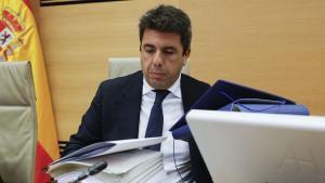 Carlos Mazón durante su comparecencia en la comisión de investigación de la dana del Congreso en noviembre último. EFE/ Zipi