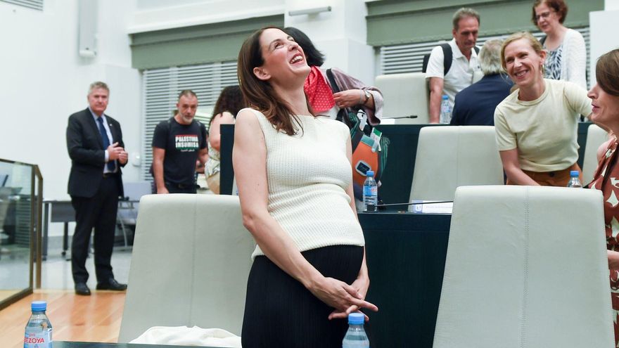La portavoz de Más Madrid en el Ayuntamiento, Rita Maestre, durante un pleno del Ayuntamiento de Madrid, en el Palacio de Cibeles, a 24 de junio de 2025