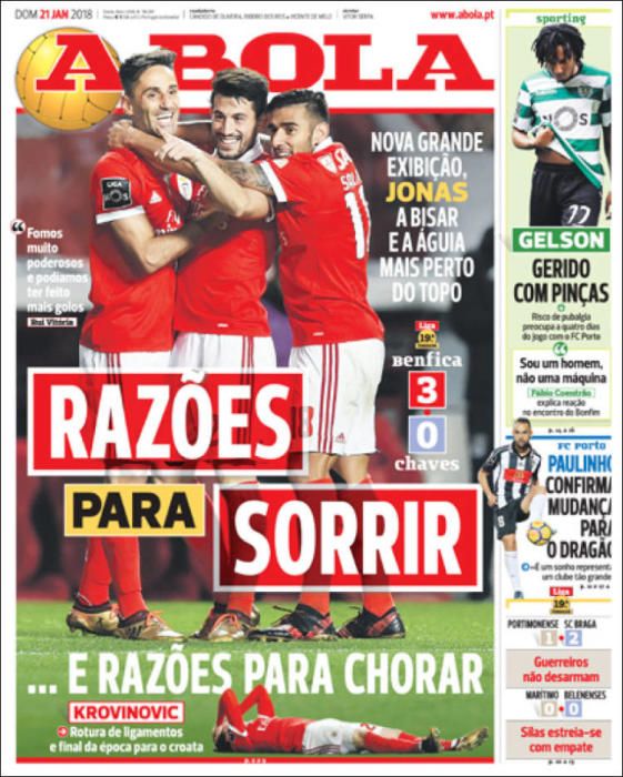 Portadas domingo 21 de enero de 2018