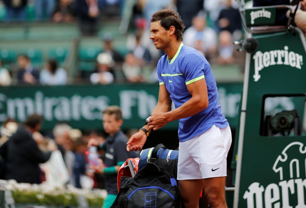 Partido de cuartos de final de Roland Garros entre Nadal y Carreño