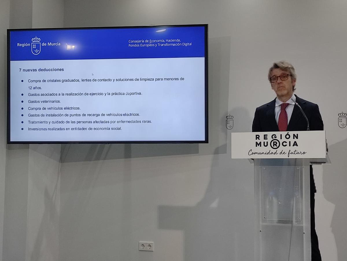 El consejro de Economía, Hacienda, Fondos Europeos y Transformación Digital, Luis Alberto Marín.