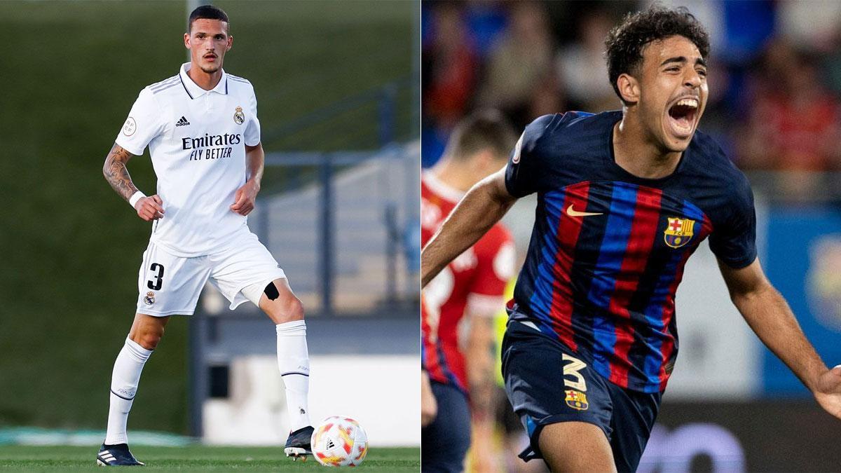 Rafa Marín (RM Castilla) y Chadi Riad (Barça Atlètic)