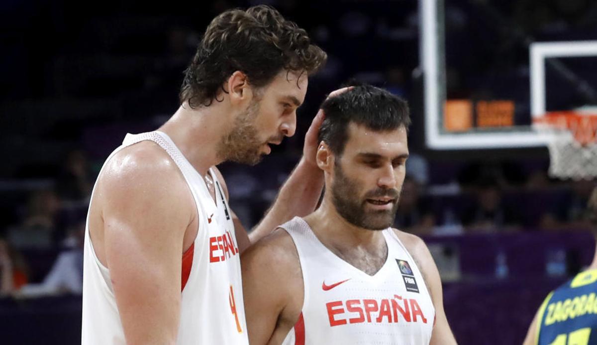 Pau Gasol y Fernando San Emeterio.