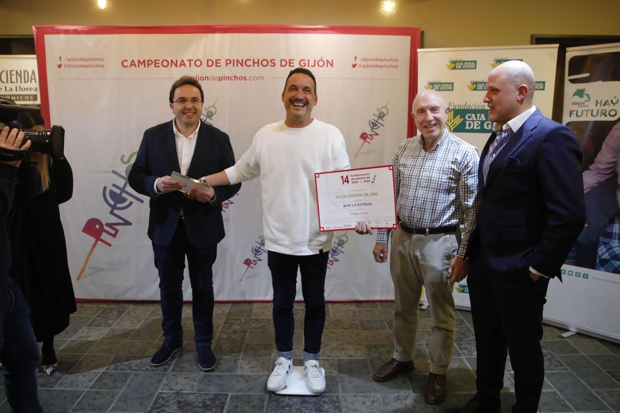 EN IMÁGENES: Entrega de los galardones del Campeonato de Pinchos de Gijón