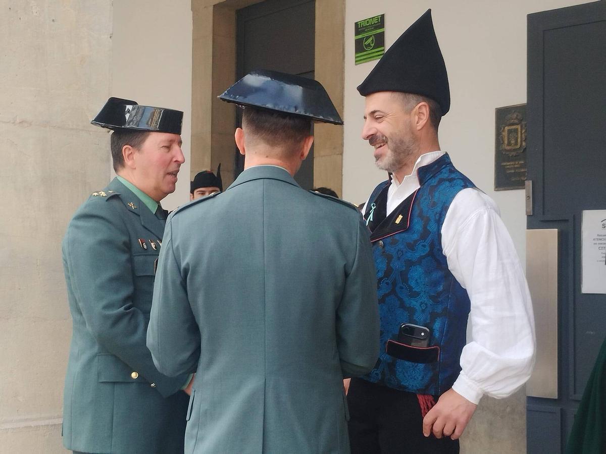 El alcalde de Siero, durante las últimas fiestas de Güevos Pintos.