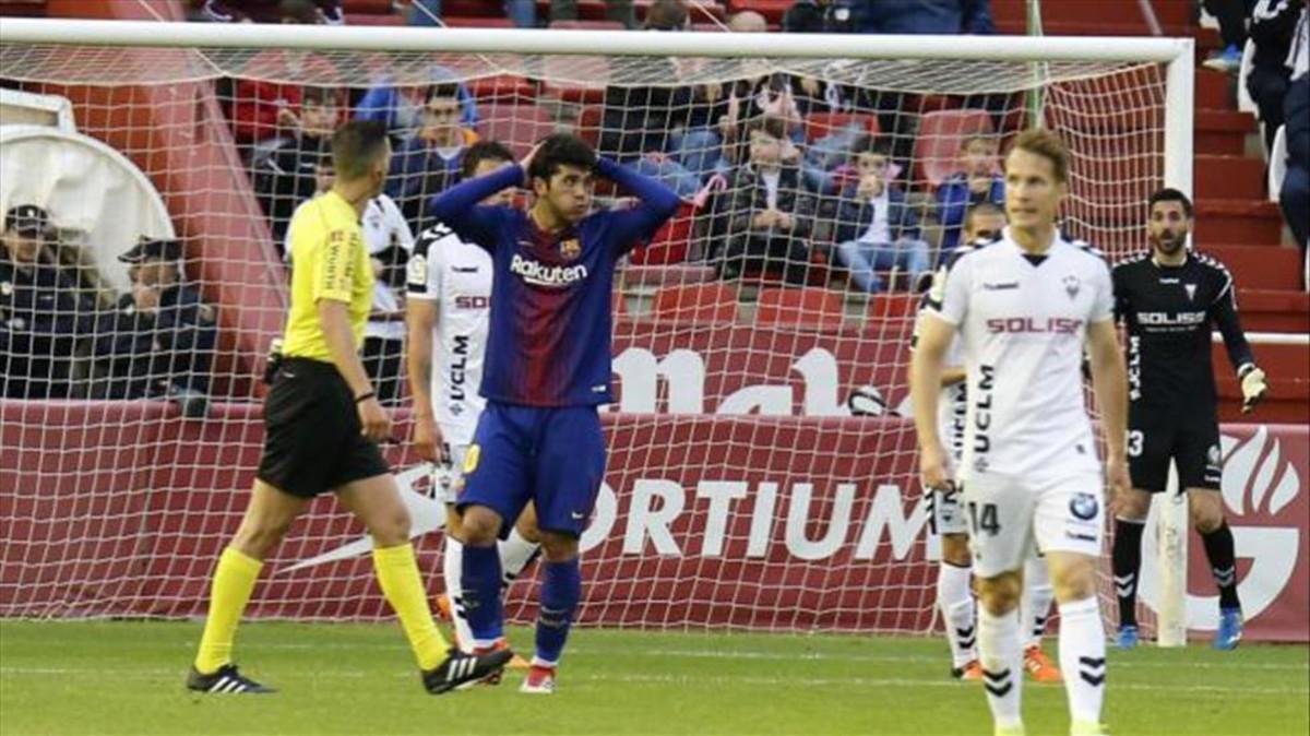 Carles Aleñá se lamenta de una ocasión fallada