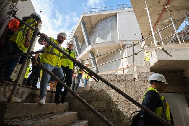 Visita a las obras de la Piscina Puerto de la Cruz